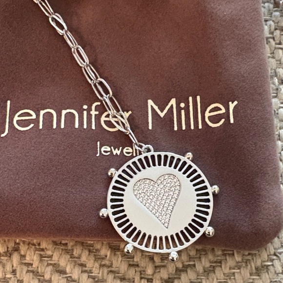 Jennifer Miller Silver Heart Pendant Necklace - NWT - Picture 3 of 4